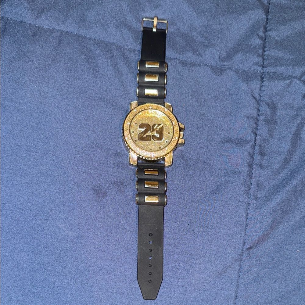 Gold and Black Men's Watch